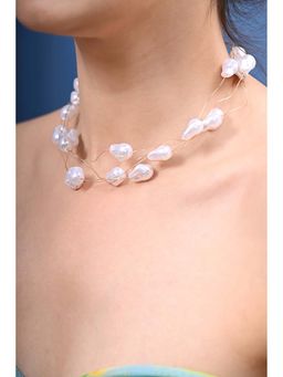 HOUSE OF SAL - White Pearl Necklace