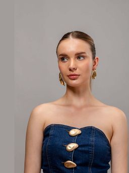 HOUSE OF SAL - Golden Asymmetrical Earrings