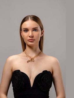 HOUSE OF SAL - Golden Pack Of 5 Necklace Set