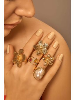 HOUSE OF SAL - Golden Pack Of 5 Rings