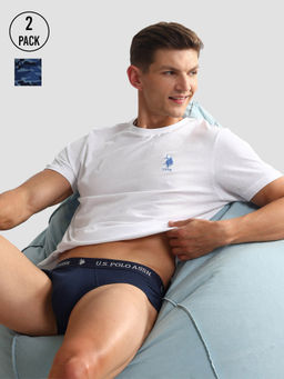 U.S. POLO ASSN. - Elasticized Waist Oeb09 Briefs Blue (Pack of 2)