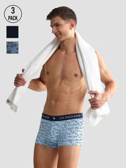 U.S. POLO ASSN. - Elastic Waistband Ribbed Oet08 Trunks (Pack of 3)