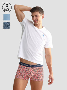 U.S. POLO ASSN. - Elastic Waistband Ribbed Oet08 Trunks (Pack of 3)