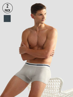 U.S. POLO ASSN. - Elastic Waistband Ribbed Solid Oet09 Trunks (Pack of 2)