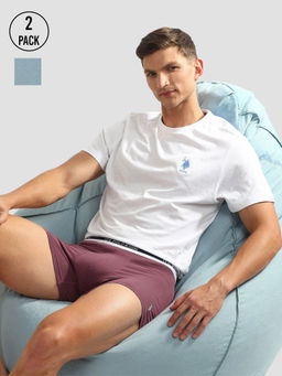 U.S. POLO ASSN. - Elastic Waistband Ribbed Solid Oet09 Trunks (Pack of 2)