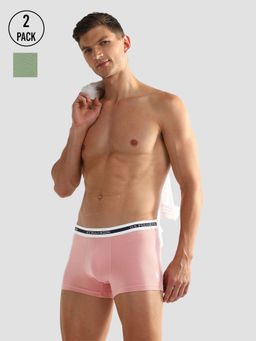 U.S. POLO ASSN. - Elastic Waistband Ribbed Solid Oet09 Trunks (Pack of 2)