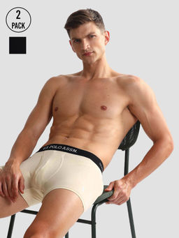 U.S. POLO ASSN. - Elastic Waistband Ribbed Solid Oet011 Trunks (Pack of 2)