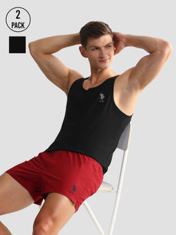 U.S. POLO ASSN. - Solid Cotton Oev05 Vest (Pack of 2)