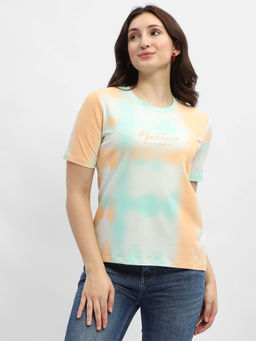 Madame - Tie-Dye Orange Cotton T-Shirt