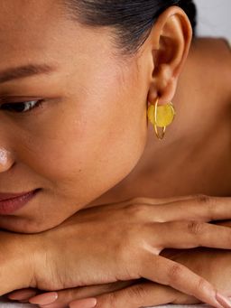 DE'ANMA - Gold Oura Moon Hoops Earrings