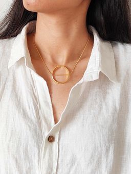 DE'ANMA - Slit A Circle Gold Neckpiece