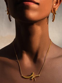 DE'ANMA - Gold Eke Necklace with Earrings and Ring