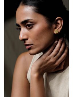 DE'ANMA - Gold Moon Studs Earrings