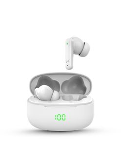Pebble - Twins Pro True Wireless Earpods, ENC With Quad Mics -White