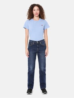 Levi's - Women 501 Dark Indigo Straight Fit High Rise Jeans