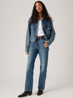Levi's - Women 501'90s Dark Indigo Straight Fit Mid Rise Jeans
