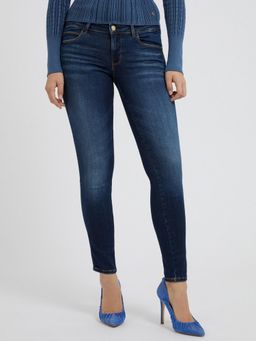 Guess - Women Dark Solid Skinny Fit Curve Eco New Carrie Denim Jeans