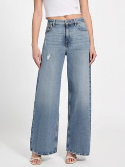 Guess - Women Blue Magic Solid Flare Bellflower Eco Denim Jeans