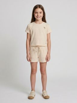 Monte Carlo - Girls Regular Fit Half Sleeve Round Neck Co Ord Set