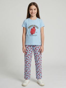 Monte Carlo - Girls Regular Fit Printed Pant Set
