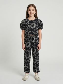 Monte Carlo - Girls Regular Fit Embroidered Co Ord Set