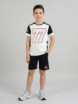 Monte Carlo - Boys Regular Fit Printed T-Shirt & Shorts Set