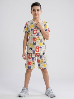 Monte Carlo - Boys Regular Fit Half Sleeve Round Neck Co Ord Set