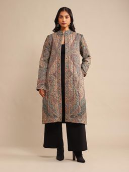 Ritu Kumar - Green Printed Jacket