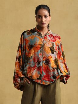 Ritu Kumar - Multi-Color Floral Print Jacket