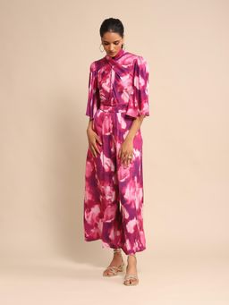 Ritu Kumar - Pink Printed Jumpsuit