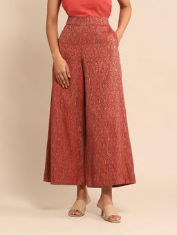 Ritu Kumar - Red Jacquard Palazzo