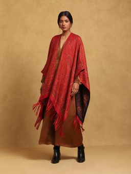Ritu Kumar - Red Wool Cape