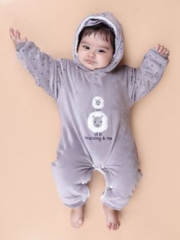 Mama & Peaches - Sheep Velvet Romper with Sherpa