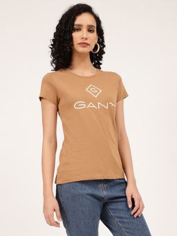 GANT - Womens Graphic Brown T-Shirt
