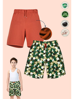 TRESNOVA - Boys Cotton Antimicrobial Printed Shorts Pack of 2