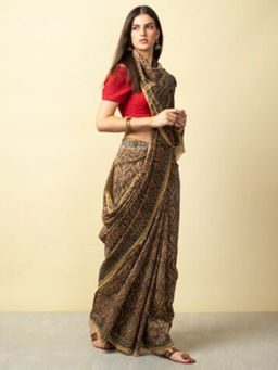 Fabindia - Cotton Silk Kalamkari Print Sari