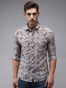 SHOWOFFFF - Men Multi Collar Neck Floral Comfort Fit Shirt