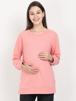 The Mom Store - Salmon Maternity and Feeding Sweatshirt