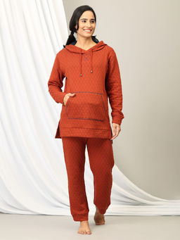 The Mom Store - Rust and Rest Maternity and Nursing Hoodie Pajama Loungewear (Set of 2)
