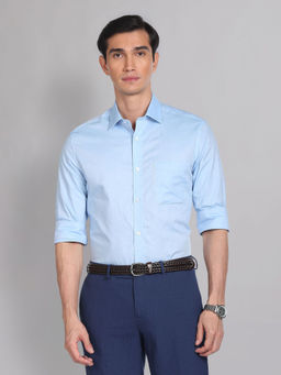AD By Arvind - Oxford Solid Formal Shirt Blue