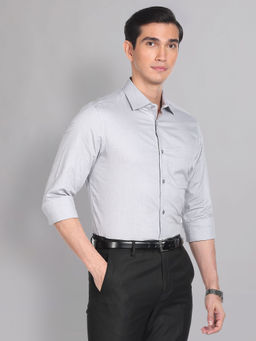 AD By Arvind - Oxford Solid Formal Shirt Grey