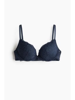 H&M - Women Blue Lace Super Push-Up Bra