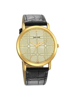 Sonata - 99701YL03 Beige Dial Analog Watch for Men