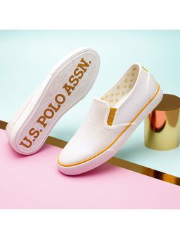 U.S. POLO ASSN. - Anna Womens Fashion Off White Sneaker