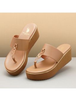 U.S. POLO ASSN. - Women Alessia Beige Eva Wedges