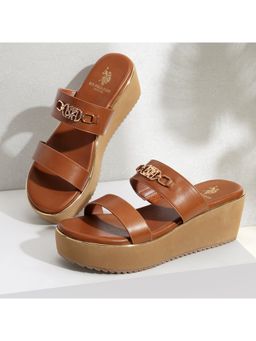 U.S. POLO ASSN. - Women Elettra Tan Eva Wedges