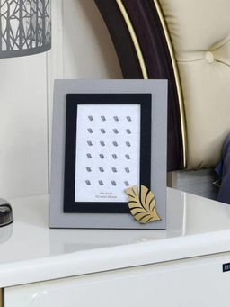 At Home by Nilkamal - Single Leaf Rectangular Photo Frame 18 x 23 cm (Grey)