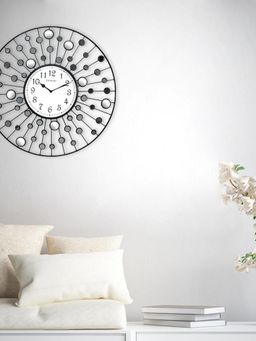 At Home by Nilkamal - Eva Wall Clock (Black)