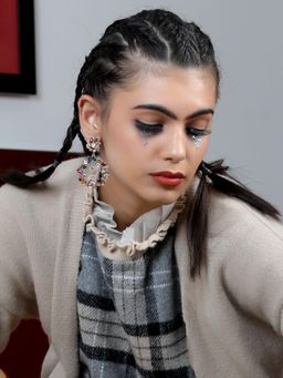 Odette - Women Multicolour Rounded Artificial Statement Earrings