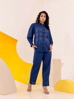 Autumnlane - Purna Hibis Embroidery Cotton Co-Ord (Set of 2)